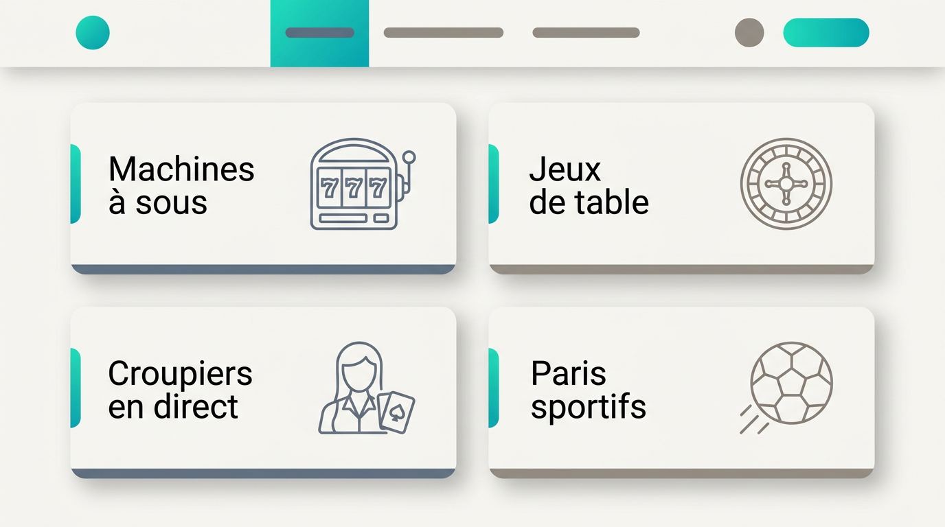 Jeux de casino, croupiers en direct et paris sportifs
